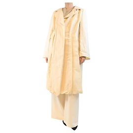 Lanvin Creme Duster-Mantel - Größe UK 14 Roh