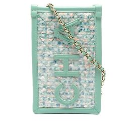 Borsa a spalla in tweed verde Chanel 28 Series 2019 Verde