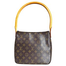 Louis Vuitton Looping MM Monogram Shoulder Bag Brown