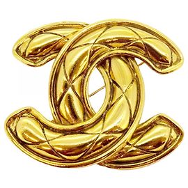 Spilla Matelassé Coco Mark di Chanel D'oro