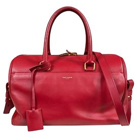 Borsa a Spalla Duffle 6 Classica Saint Laurent in Rosso Rosso