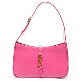 Bolso hobo de cuero Le 5 à 7 de Yves Saint Laurent Rosa
