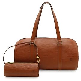 Sac à main Soufflot Epi Louis Vuitton Marron