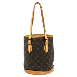 Sac à main seau PM en toile Monogram Louis Vuitton Marron