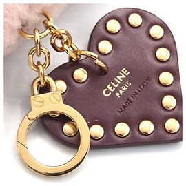 Céline Charm de bolsa Pompom Triomphe da Celine Rosa Dourado