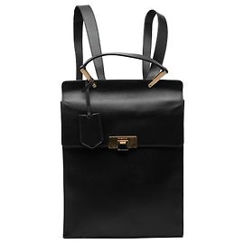 Mochila Le Dix Cartable em couro preto Balenciaga Preto