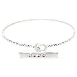 Bracelet Lariat Charm Gucci en or blanc 18K Doré