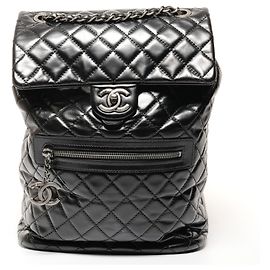 Chanel 23 Series 2016-2017 Black Matelasse Leather Backpack Black