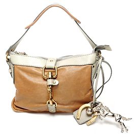 Bolsa de couro Chloé Kerala de um ombro em marrom Marrom