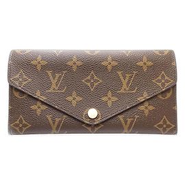 Louis Vuitton Monogram Long Wallet Brown Pink