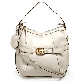 Gucci GG Marmont Leather Tote/Shoulder Bag White