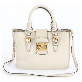Borsa a Spalla in Pelle Miu Miu Beige