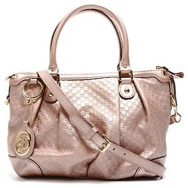 Borsa a Spalla Sukey in Pelle Micro GG Shima di Gucci Rosa