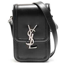 Sac à bandoulière mini en cuir Solferino Yves Saint Laurent Noir
