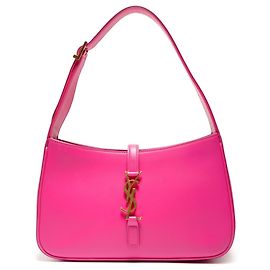 Bolsa de ombro hobo em couro Le 5 A 7 da Yves Saint Laurent Rosa