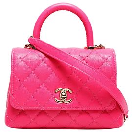 Borsa a Spalla Chanel Matelassé Rosa Rosa