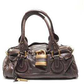 Chloé Paddington Leder Schultertasche Braun