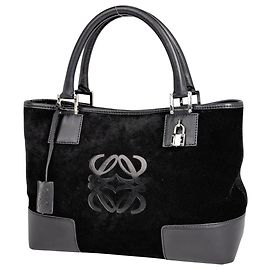 Sac à main Amazona Fusta Anagram de LOEWE Noir