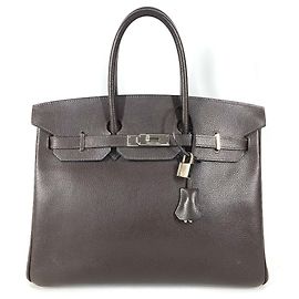 Sac Tote Hermès Birkin 35 Marron