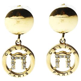 Céline Boucles d'oreilles clips en strass Arc de Triomphe de Celine Doré