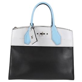 Borsa City Steamer in pelle MM Louis Vuitton Nero