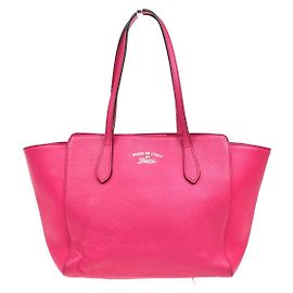 Gucci Swing Tote Leather Medium Pink