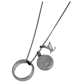 Collana con Anello Monogramma Louis Vuitton Argento