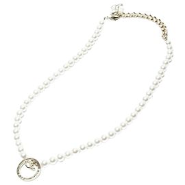 Collier perle Coco Mark B24C 2024 de Chanel Blanc
