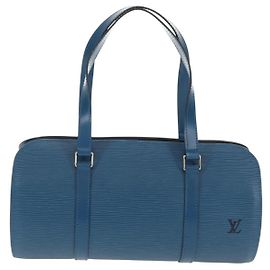Bolsa Soufflot em couro Epi Louis Vuitton Azul