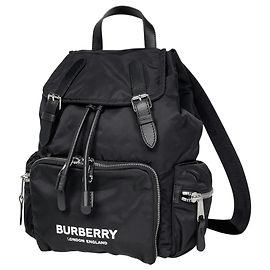 Burberry Nylon and Leather Backpack Black