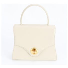 Bolsa de couro Turnlock da Givenchy Bege