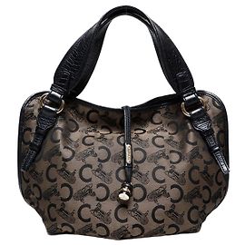 Céline Celine Carriage Hardware C Macadam Handbag in Black Black
