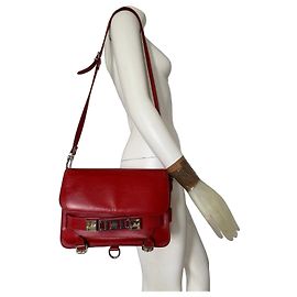 Bolsa de Ombro de Couro PS 11 da Proenza Schouler Vermelho