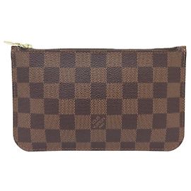 NUOVA POCHETTE LOUIS VUITTON LV PER BORSA NEVERFULL IN CANVAS DAMIER EBENE MM POUCH Marrone