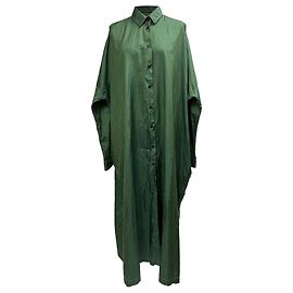 Packaway Midi-Hemdkleid von Jil Sander aus Oliven-Polyamid Grün Olivgrün