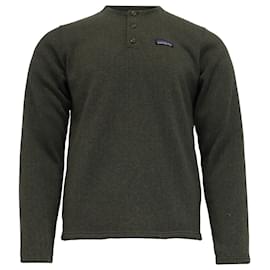 Autre Marque Patagonia Rippstrickpullover aus Oliven-Polyester Grün Olivgrün