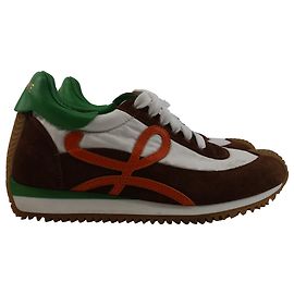 Loewe Flow Runner Sneakers in Multicolor Suede and Nylon Multiple colors