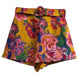 Shorts imprimés Lovestruck en lin multicolore de Zimmermann Multicolore