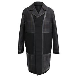 Berluti Plaid Paneled Coat in Multicolor Wool Multiple colors