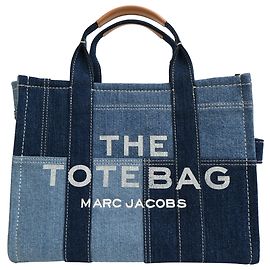 Borsa tote patchwork media Marc Jacobs in denim blu Blu