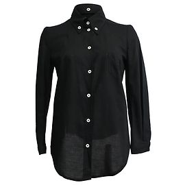Camicia a maniche lunghe con bottoni Vivienne Westwood in lino nero Nero