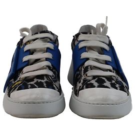 Baskets compensées à imprimé léopard Roger Vivier en toile multicolore Multicolore