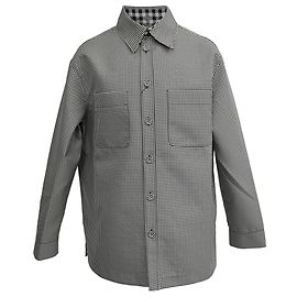 Fendi Houndstooth-Check Reversible Jacket in Black and White Polyester Black