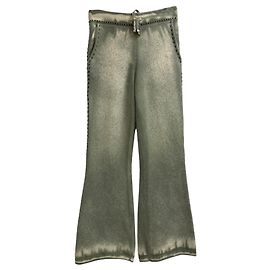 Pantalons de lounge en cachemire khaki peints à la spray Amiri Vert Kaki