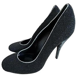 ROCHAS Black Beaded Heels Black