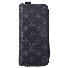 Louis Vuitton Monogram Eclipse Men's Zippy Wallet Black