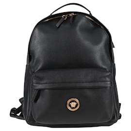 Versace Medusa Zip Backpack Leather Medium Black