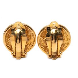 Vintage Chanel vergoldete Clip-Ohrringe Golden