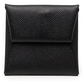 Hermès Bastia Coin Purse in Black Epsom Leather Black