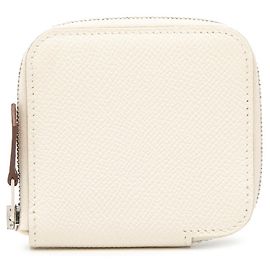 Carteira/porta-moedas Hermès Azap Mini Silkin Cru